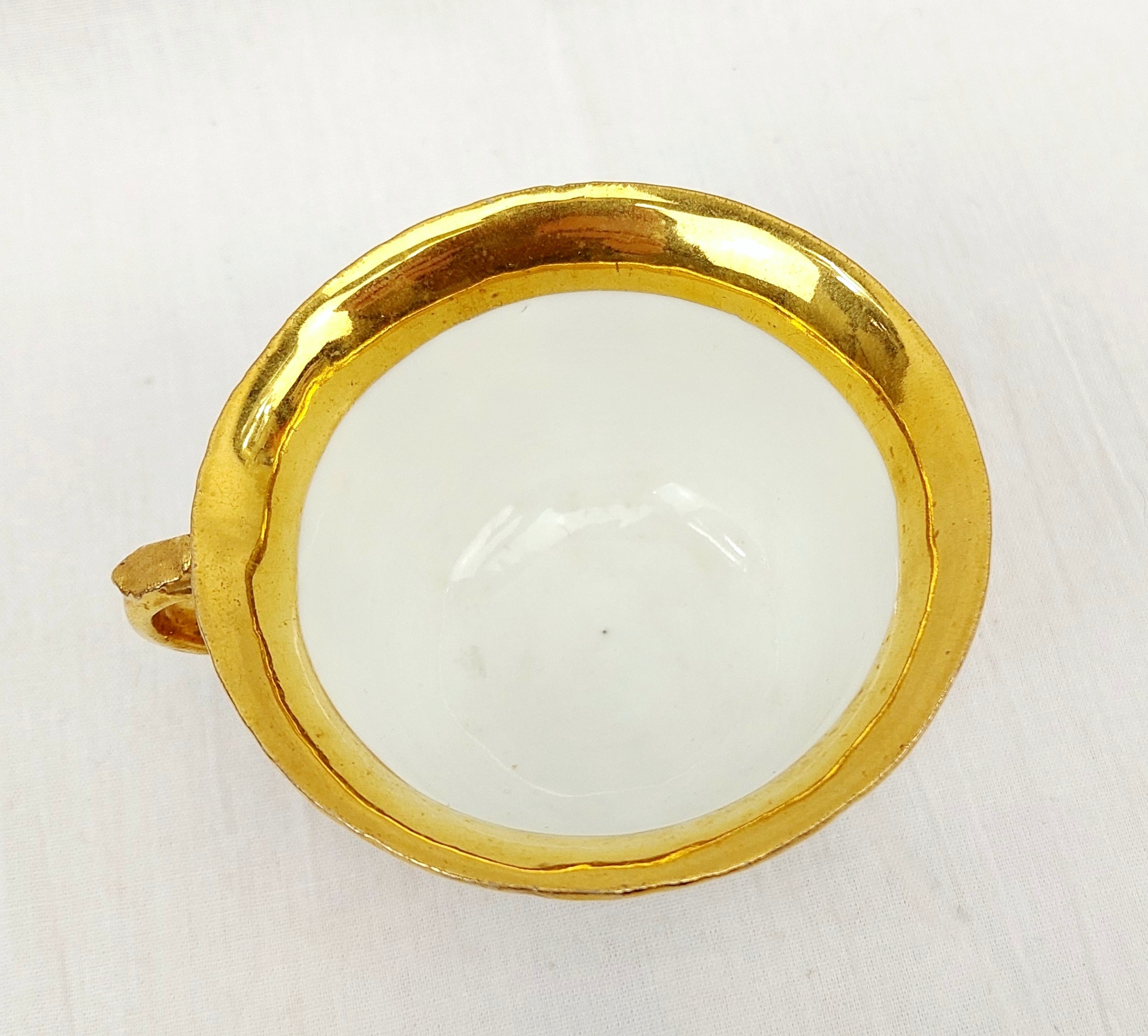 Circa 1880 - 1900 Meissen Acanthus Leaf Porcelain Cup And Saucer - Image 7