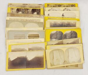 Collection Of Approx 50 Antique Topographical Stereoscope Cards