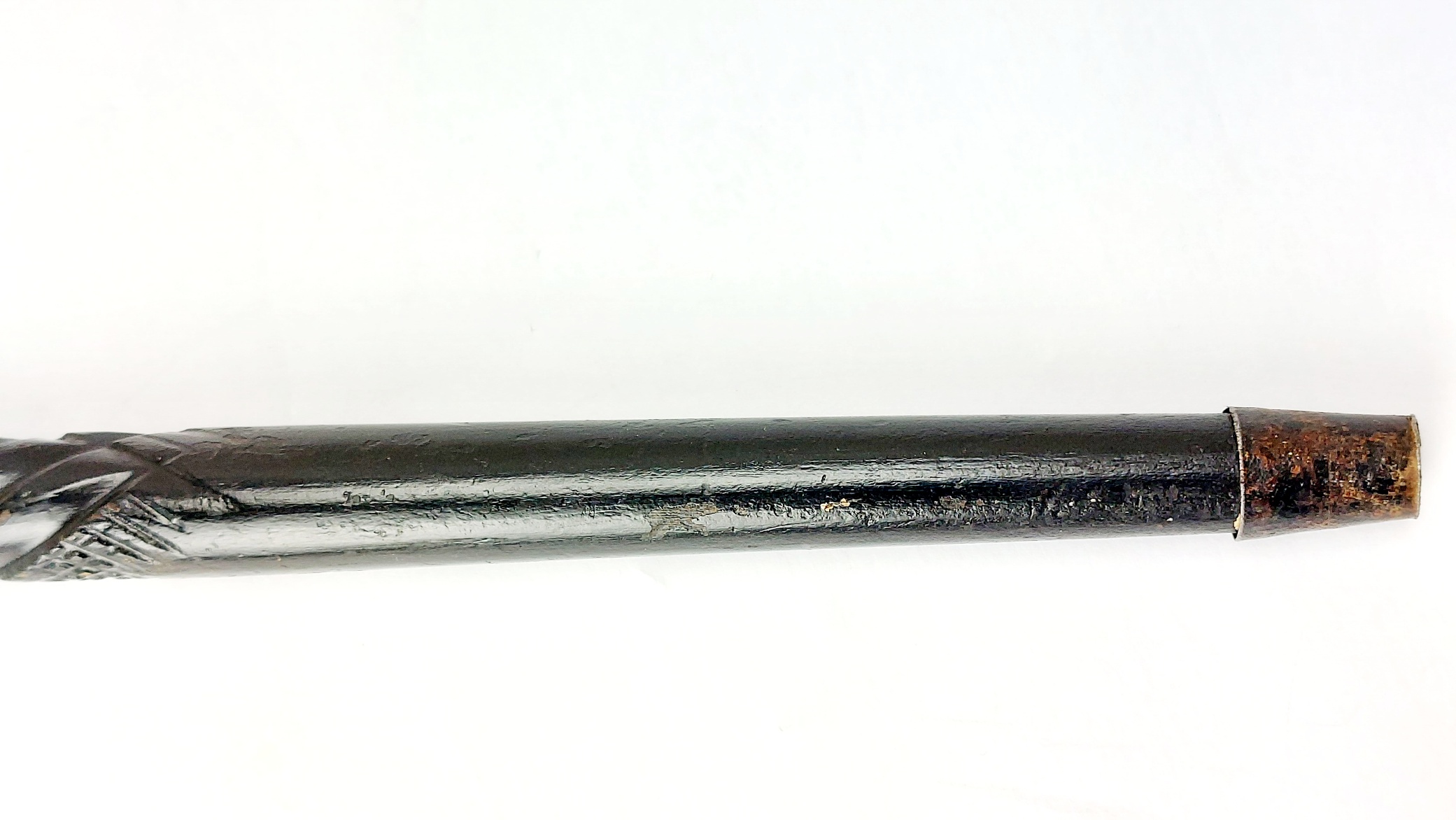 Continental - British, Late 19th Century, Figural Fez-Head Gentleman’s Walking Stick, Carved Shaft - Image 8
