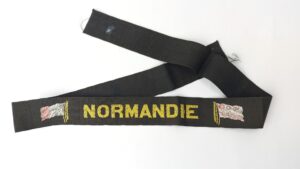 French, c.1930s – early WWII period, SS Normandie Ocean Liner Cap Tally, Compagnie Générale Transatlantique (French Line)