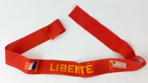 French, Post-War, Compagnie Générale Transatlantique Ocean Liner SS LIBERTÉ Cap Tally / Hat Ribbon