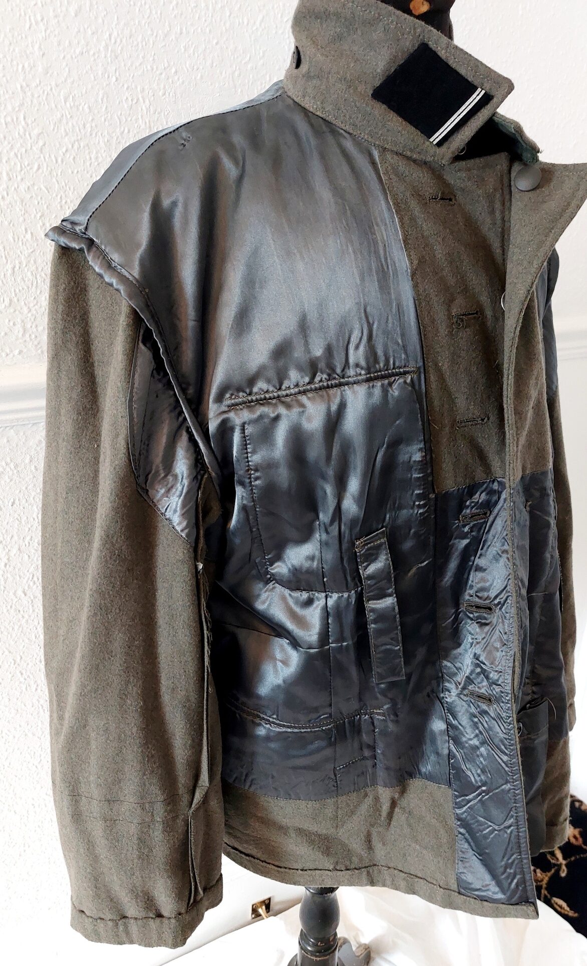 German, WWII Style, Waffen-SS Field Tunic with SS Collar Tabs and “Großdeutschland” Cuff Title, Reproduction Example, Large Size - Image 27