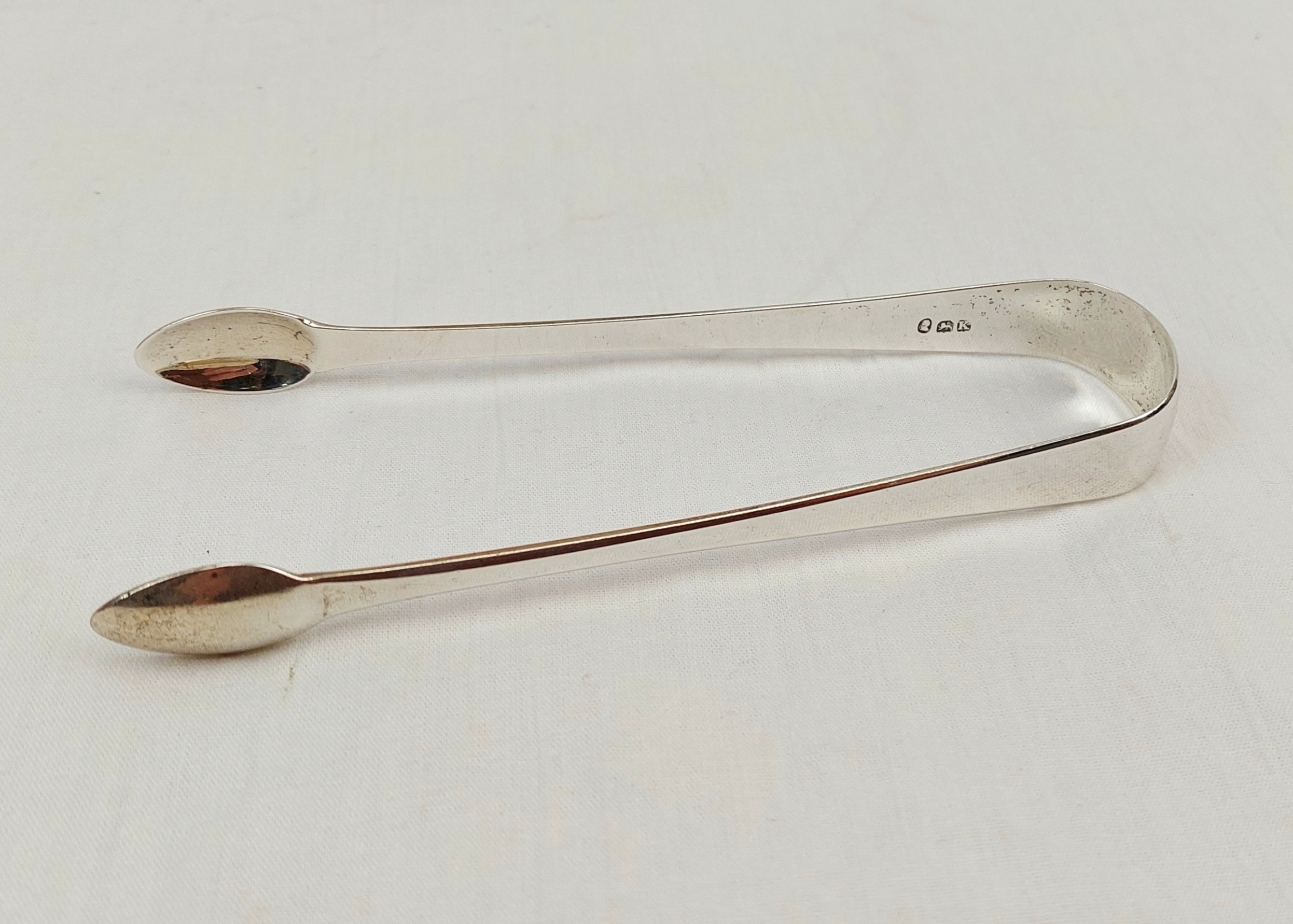 Georgian London 1805 Sterling Silver Sugar Tongs By Stephen Adams II - Image 2