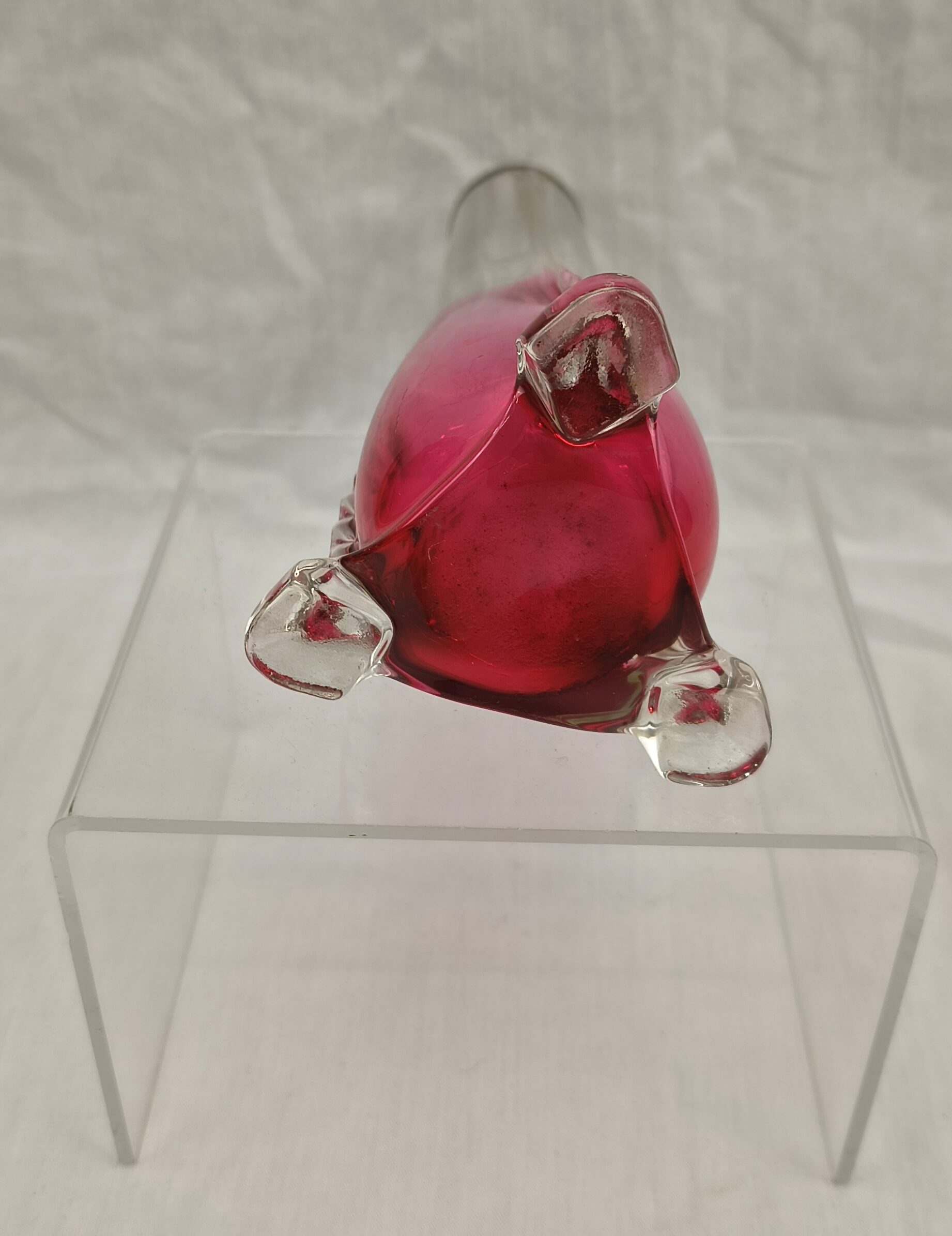Victorian Silver-Rimmed Cranberry Glass Specimen Vase, c.1880 - Image 6