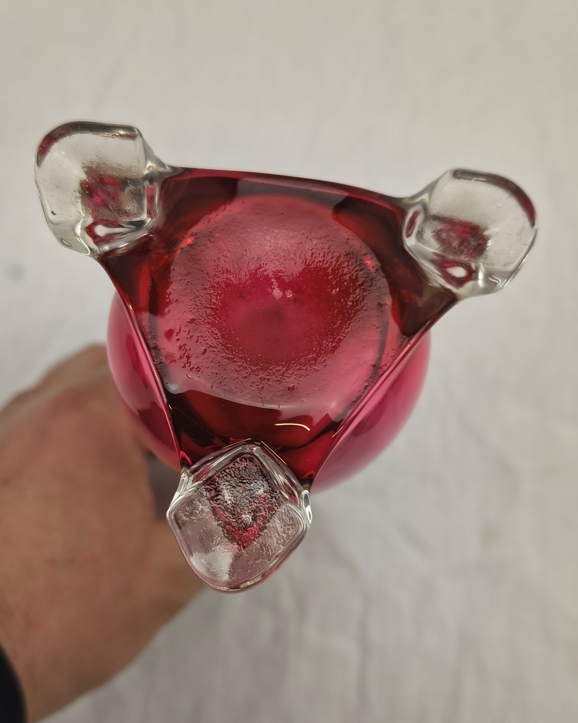 Victorian Silver-Rimmed Cranberry Glass Specimen Vase, c.1880 - Image 7