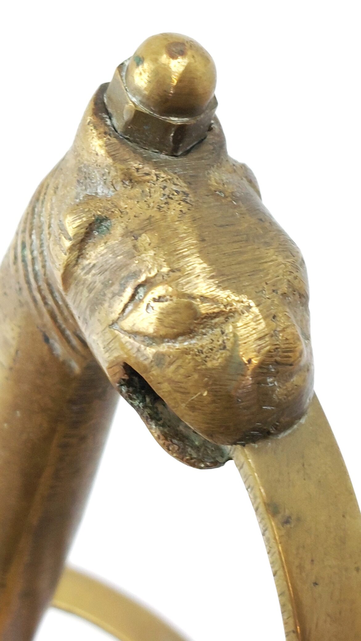 Indian, Late 20th Century, Ceremonial Talwar Dagger / Short Sword with Camel Head Hilt and Velvet Covered Scabbard - Image 16