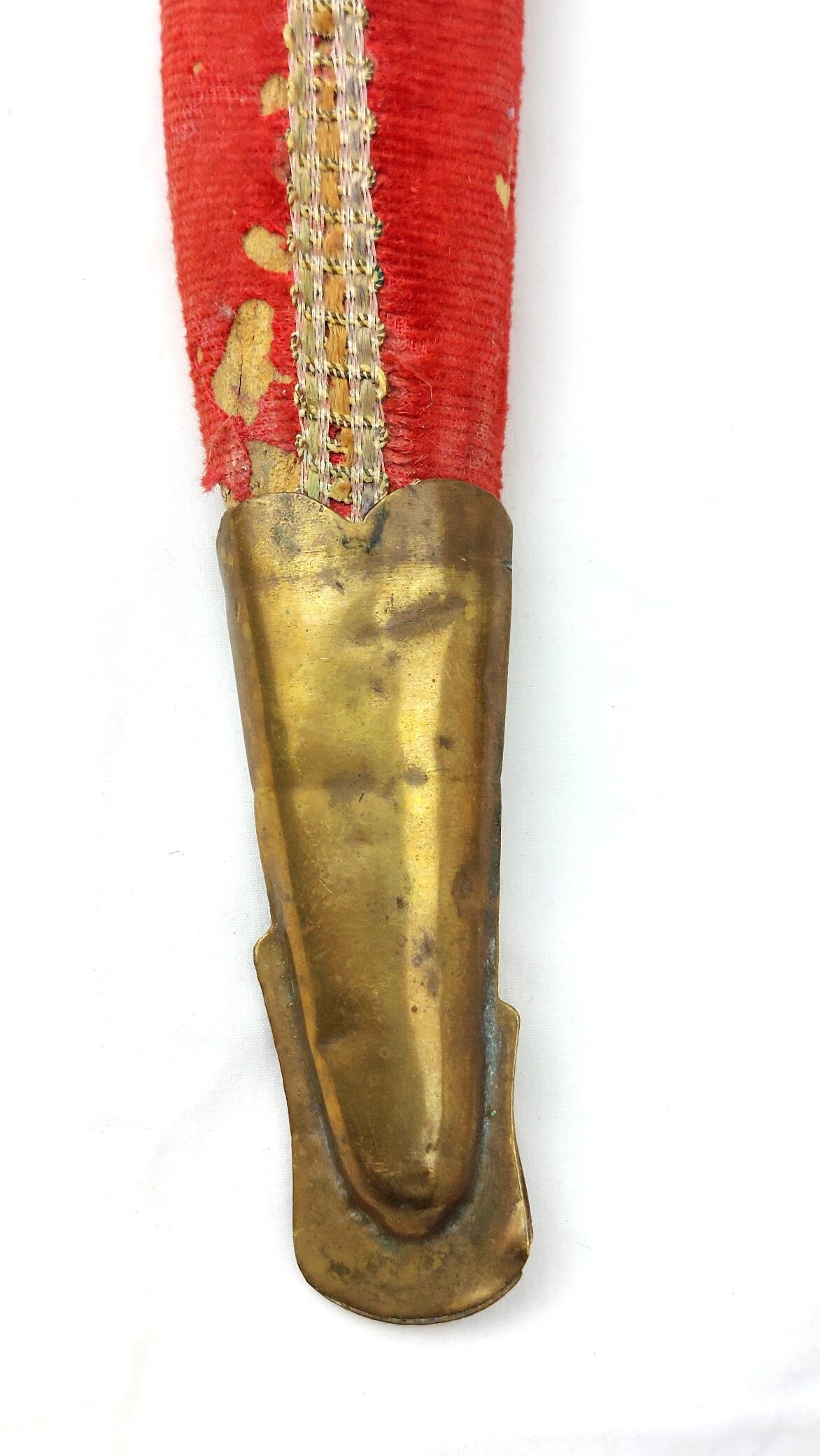Indian, Late 20th Century, Ceremonial Talwar Dagger / Short Sword with Camel Head Hilt and Velvet Covered Scabbard - Image 21