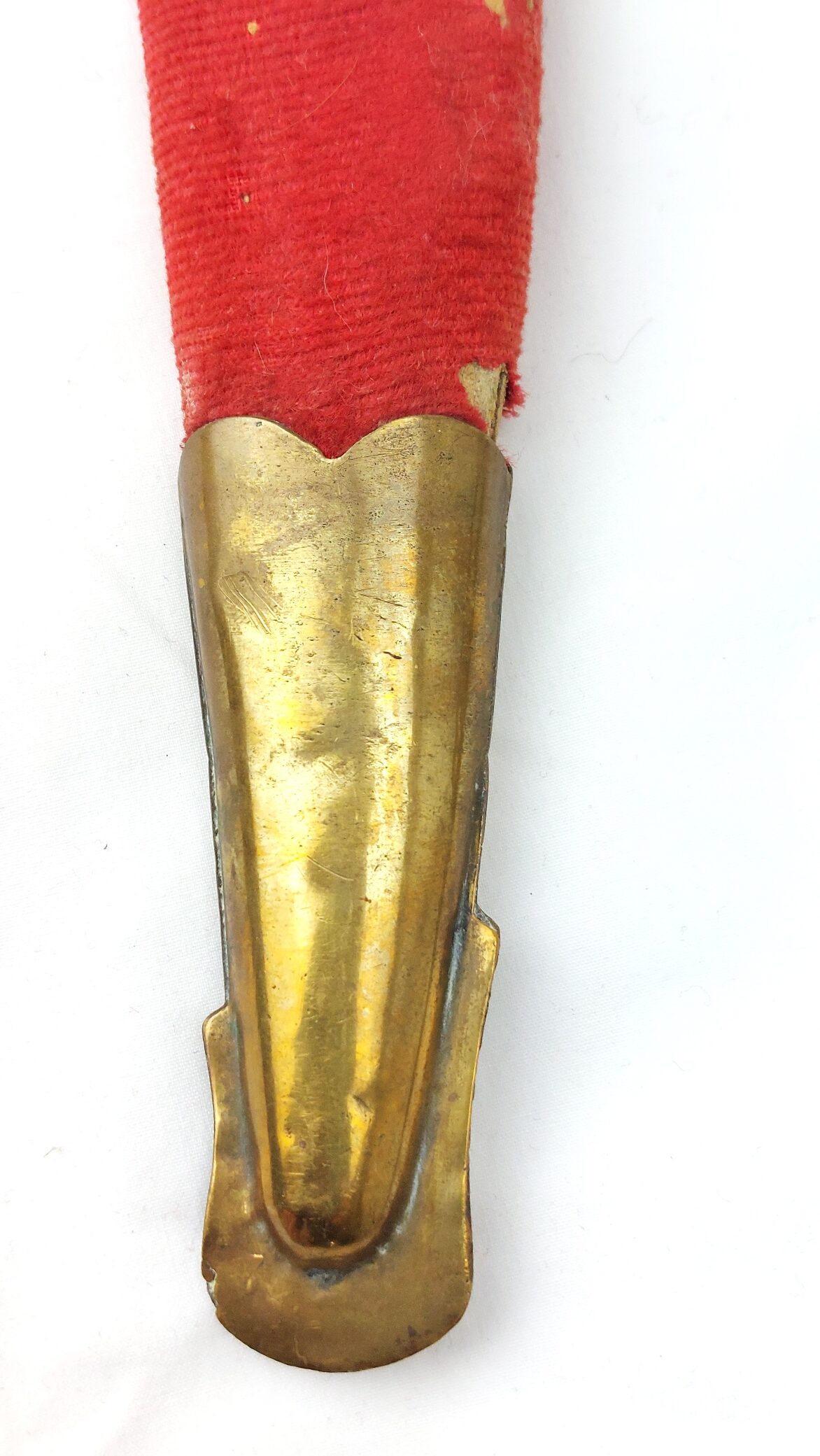 Indian, Late 20th Century, Ceremonial Talwar Dagger / Short Sword with Camel Head Hilt and Velvet Covered Scabbard - Image 22