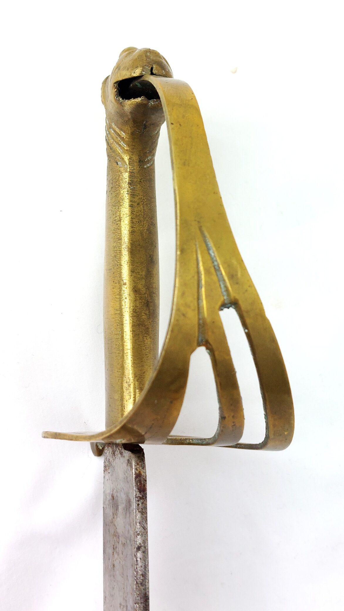 Indian, Late 20th Century, Ceremonial Talwar Dagger / Short Sword with Camel Head Hilt and Velvet Covered Scabbard - Image 4