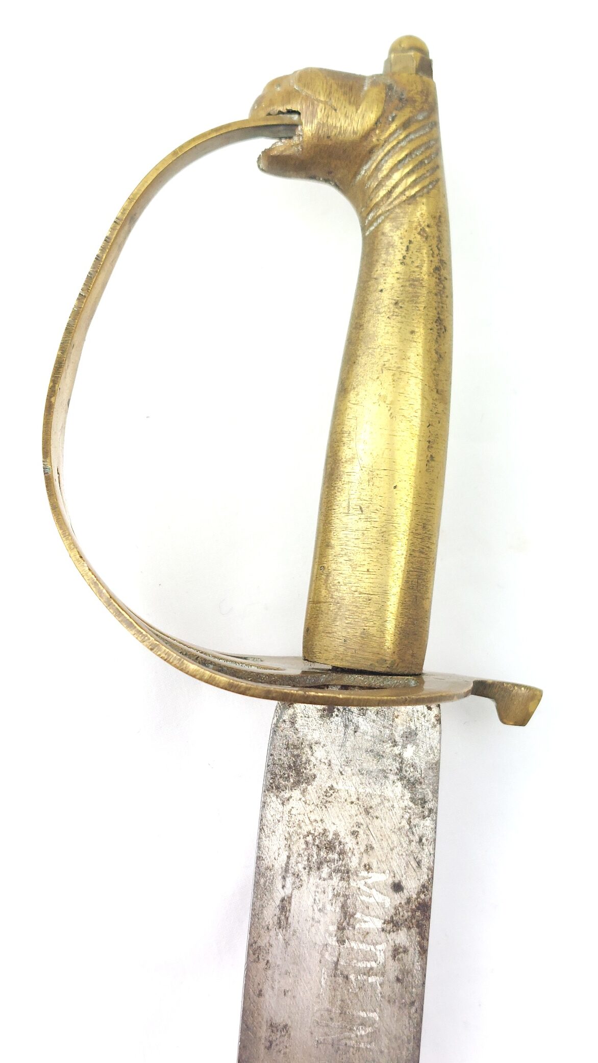 Indian, Late 20th Century, Ceremonial Talwar Dagger / Short Sword with Camel Head Hilt and Velvet Covered Scabbard - Image 5