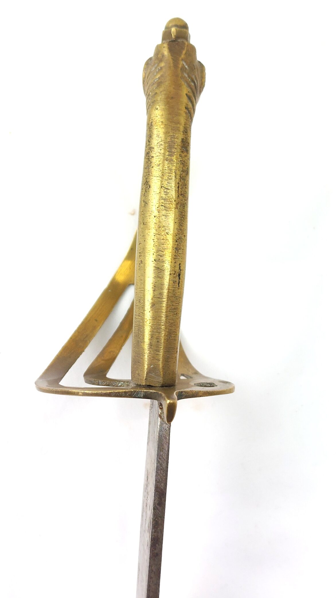 Indian, Late 20th Century, Ceremonial Talwar Dagger / Short Sword with Camel Head Hilt and Velvet Covered Scabbard - Image 6