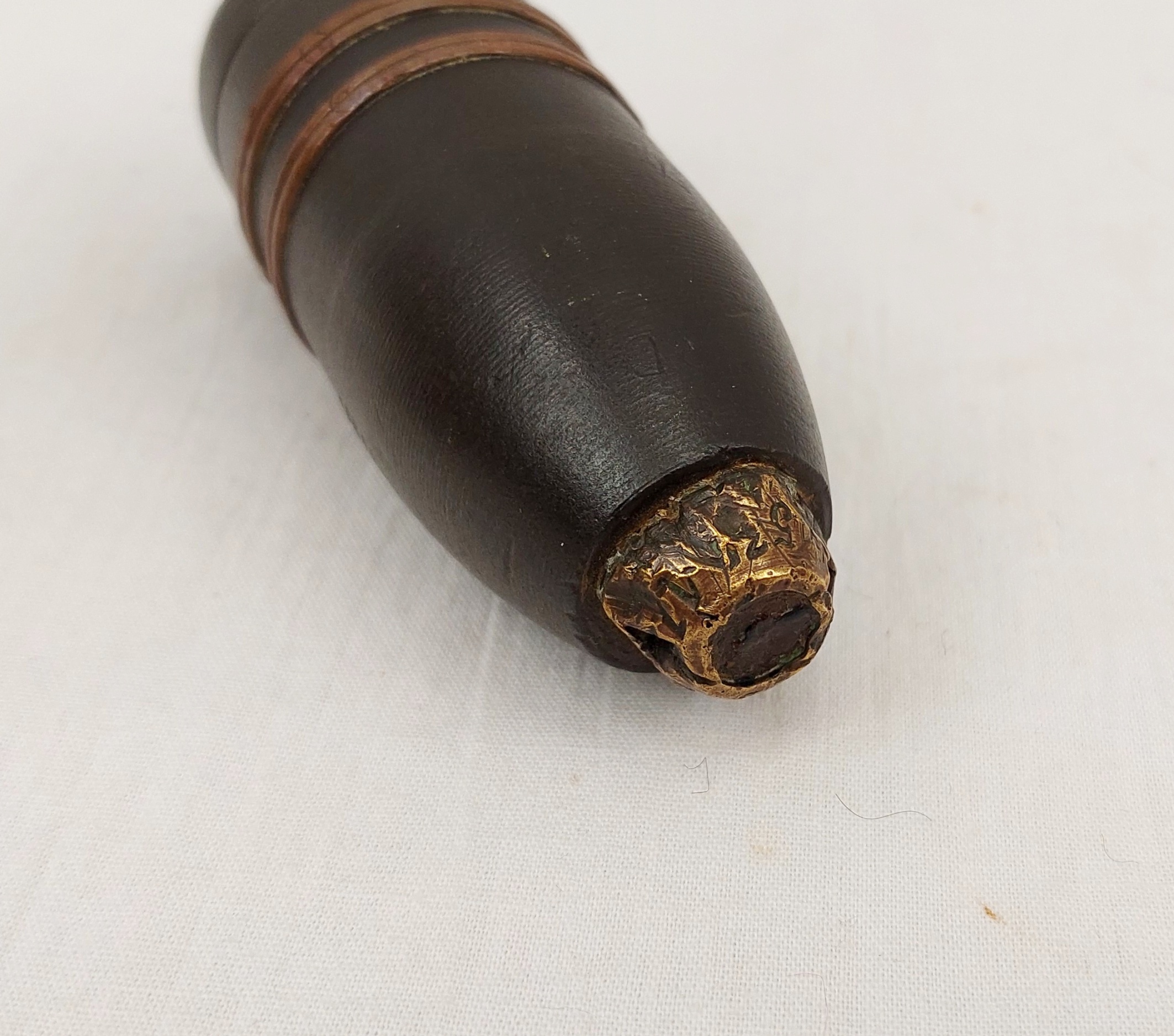 Inert 1917 Dated British Fused Hotkiss Shell - Image 5