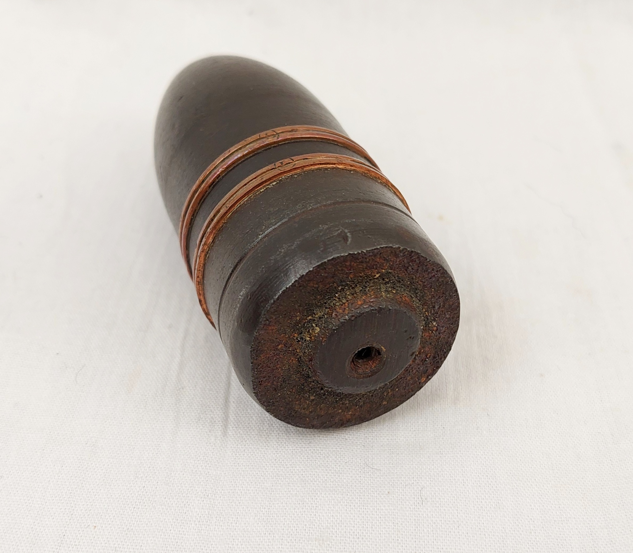 Inert 1917 Dated British Fused Hotkiss Shell - Image 4