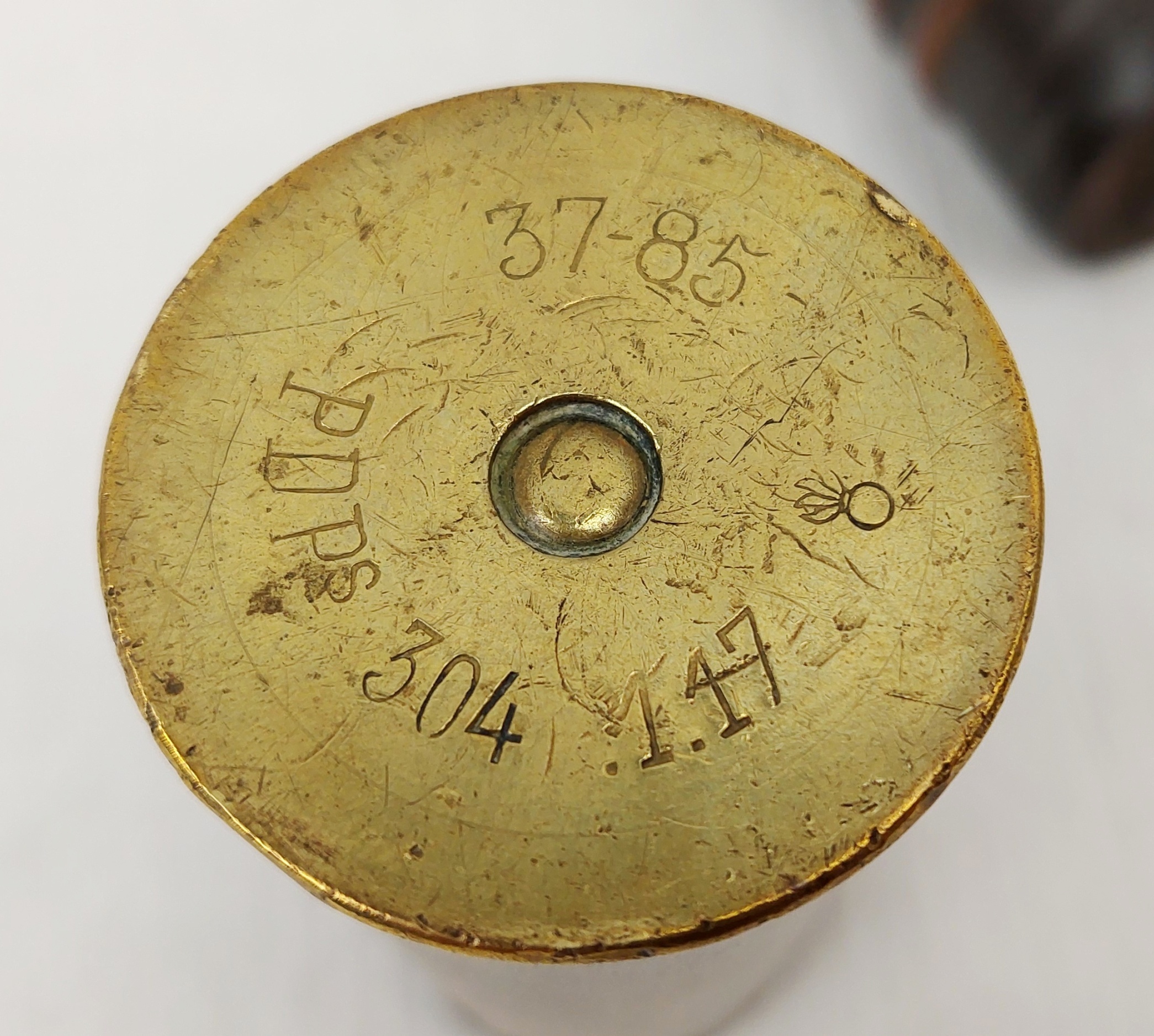 Inert 1917 Dated British Fused Hotkiss Shell - Image 7