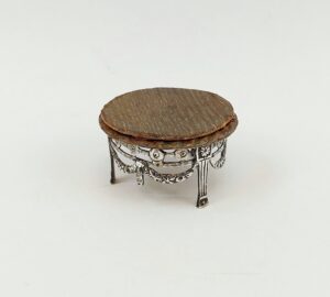 London 1901 Silver Dolls House Centre Table