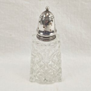London 1905 Sterling Silver And Cut Glass Sugar Shaker