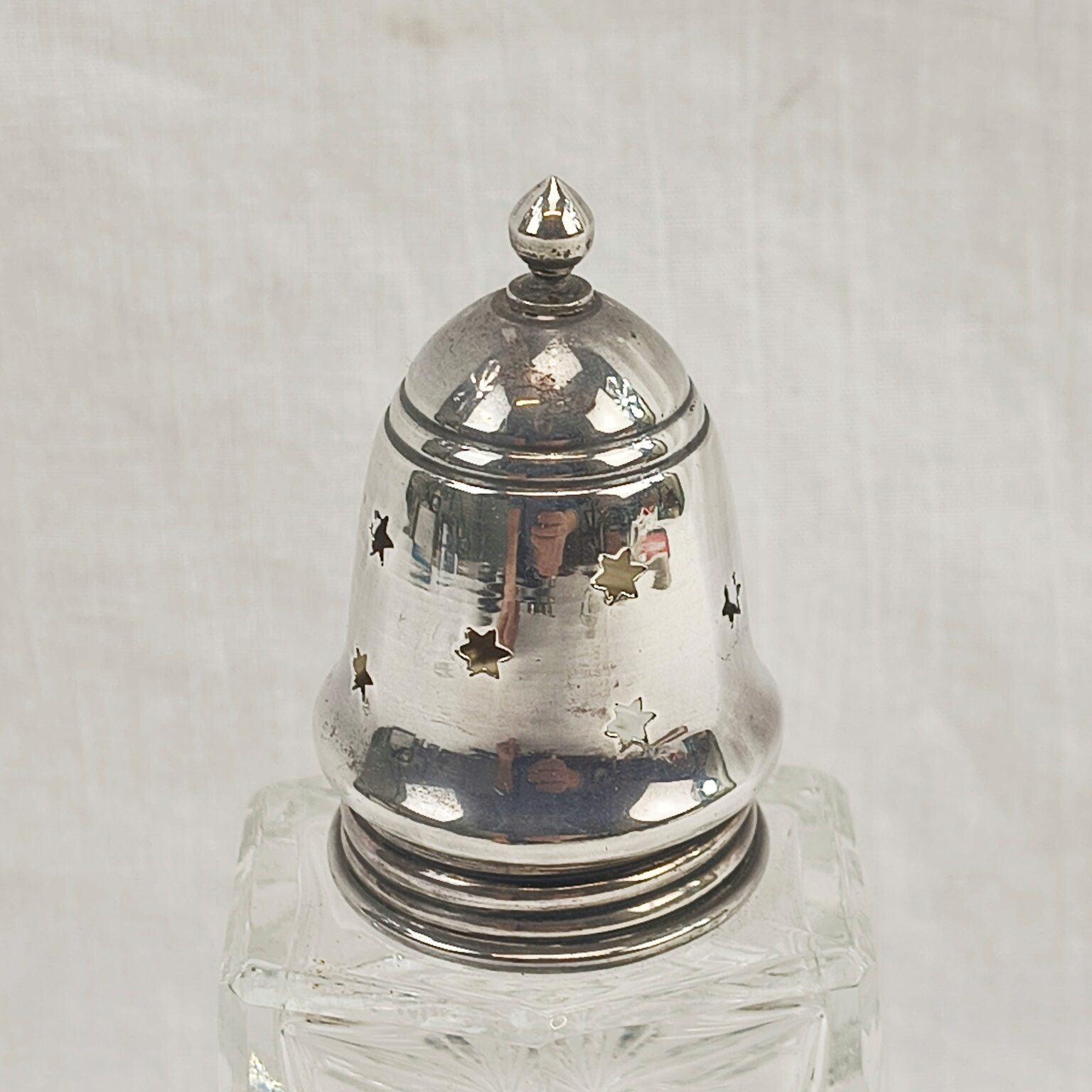 London 1905 Sterling Silver And Cut Glass Sugar Shaker - Image 7