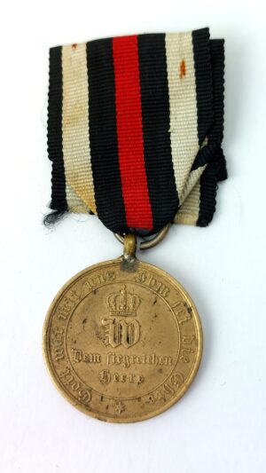 Prussian, Franco-Prussian War Campaign Medal 1870–1871, Combatant Issue, Bronze from Captured Cannon, “AUS EROBERTEM GESCHÜTZ”