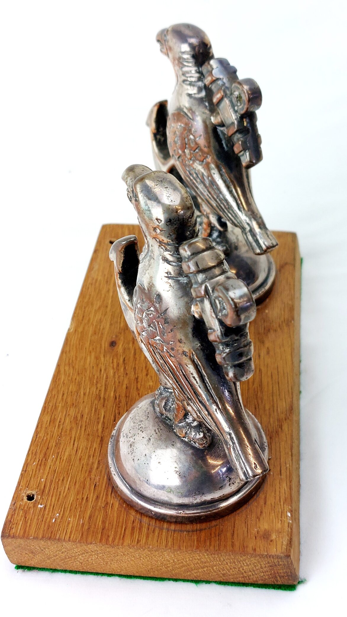 Rare, British Naval Heritage, c. 1920-41, HMS Hood Collection: Pair of Bandmaster Music Stand Finials, Commemorative Brass Ashtray & 1920s Visitor's Guide (3) - Image 6