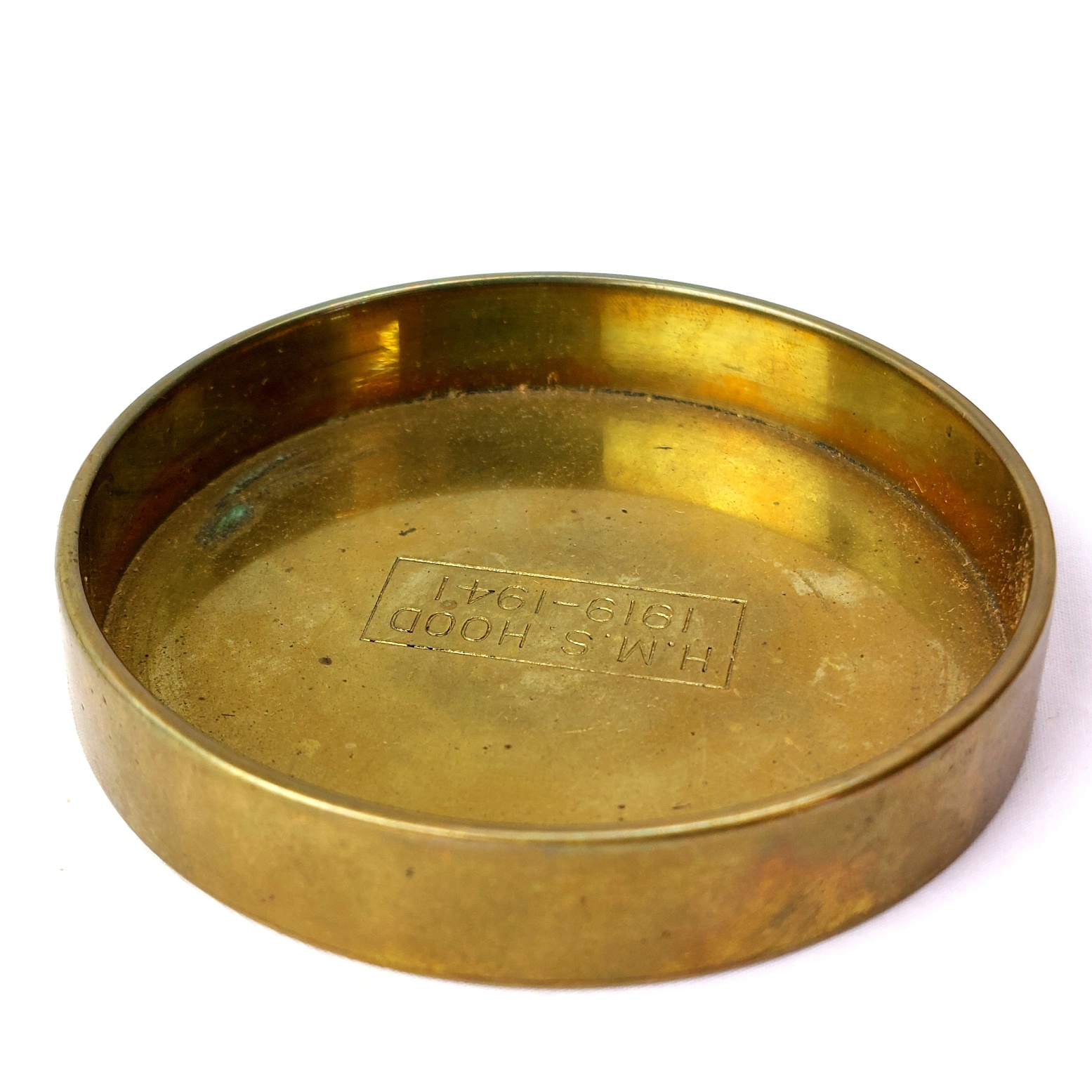 Rare, British Naval Heritage, c. 1920-41, HMS Hood Collection: Pair of Bandmaster Music Stand Finials, Commemorative Brass Ashtray & 1920s Visitor's Guide (3) - Image 14