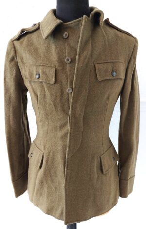 Romanian, 1976, Romanian People’s Army Wool Service Tunic, Râmnicu Sărat Factory Label, Socialist State Emblem Buttons, Size 42 (Small)