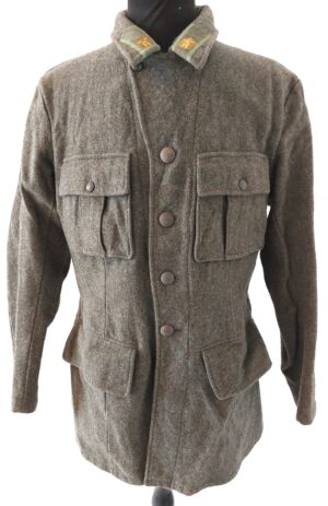 Swedish, 1951, Swedish Army M/39 Wool Field Tunic, Tre Kronor Buttons, Hemvärnet Collar Tabs, Stadion Label