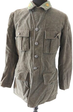Swedish, 1944, Swedish Army M/39 Wool Field Tunic, Tre Kronor Buttons, Hemvärnet Collar Tabs, A.C.B. Marked