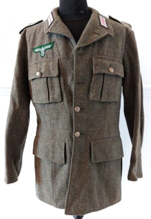Swedish, Dated 1950 M/39 Wool Field Tunic, Made by Rory Idealkläder, Size 96, Modified with German Insignia