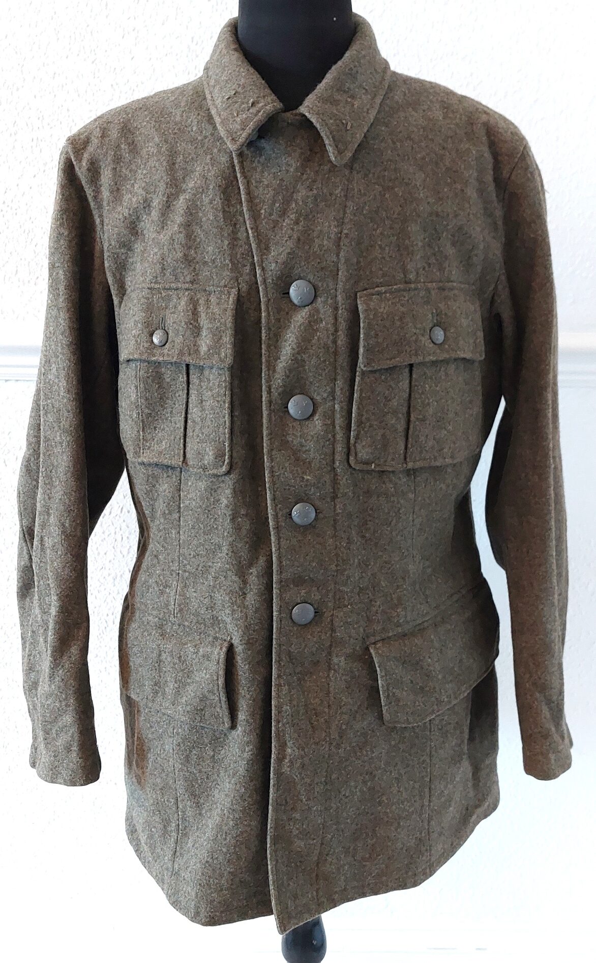 Swedish, Dated 1955, Swedish Army M39 Wool Field Jacket, Tre Kronor Buttons, Derber Maker, Size 104