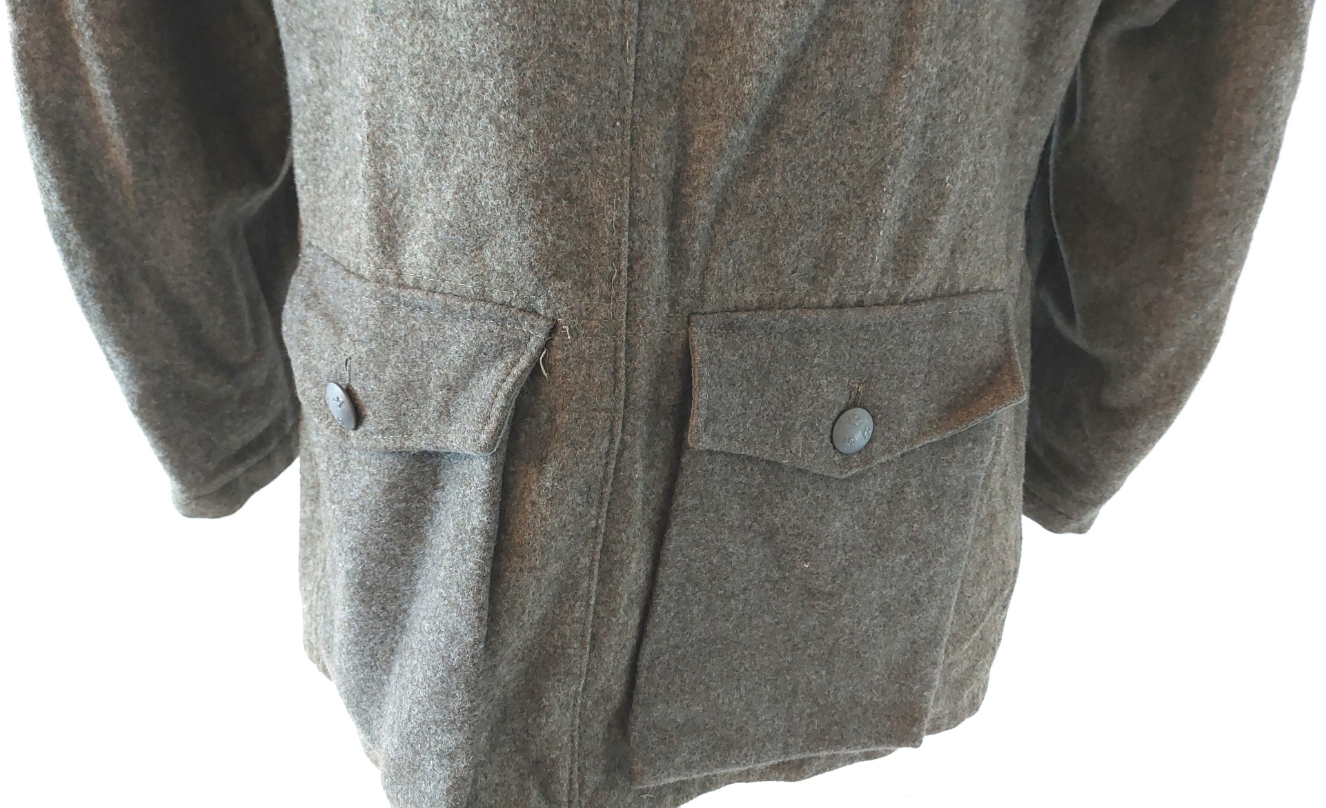 Swedish, Dated 1955, Swedish Army M39 Wool Field Jacket, Tre Kronor Buttons, Derber Maker, Size 104 - Image 10
