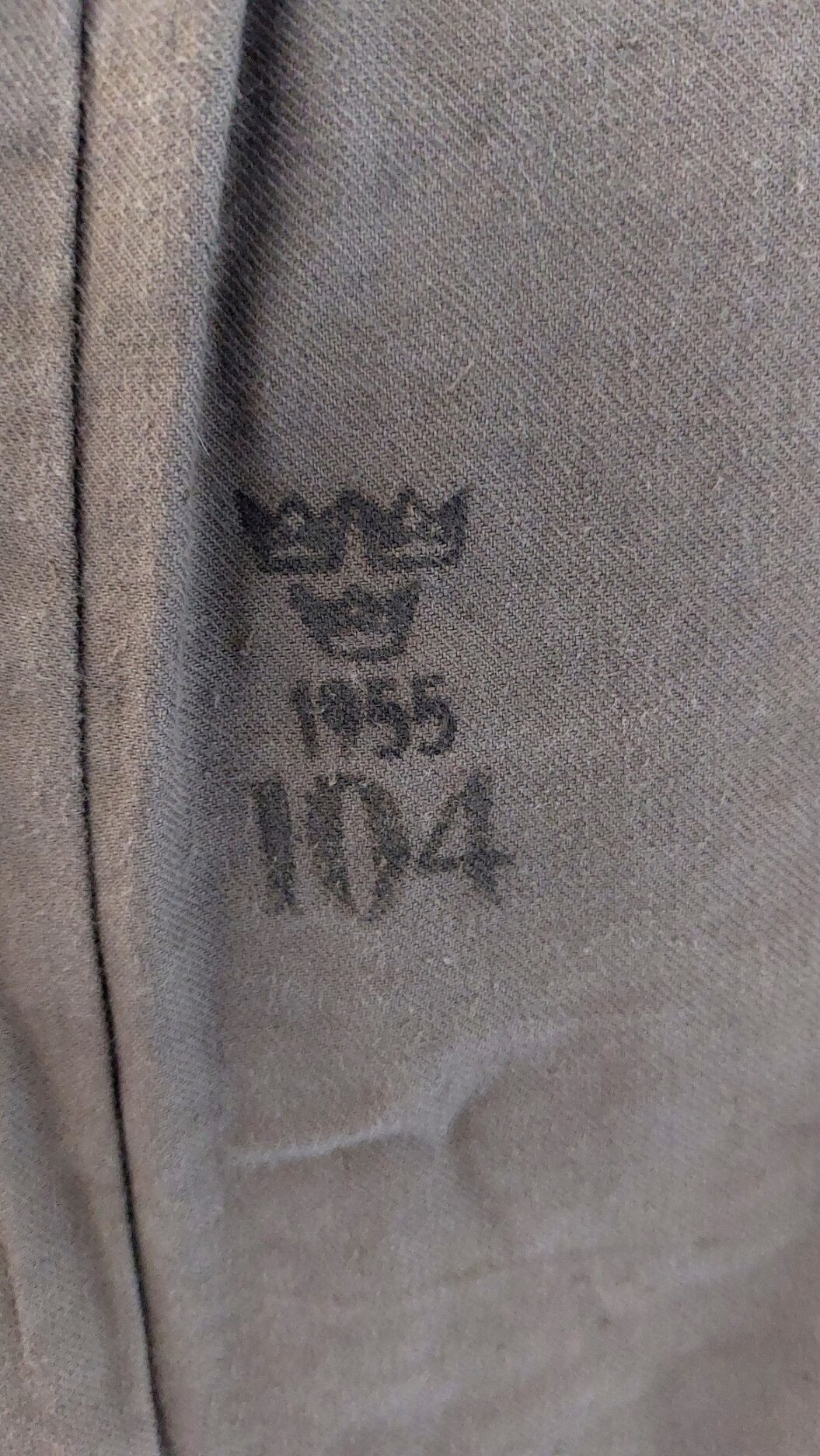 Swedish, Dated 1955, Swedish Army M39 Wool Field Jacket, Tre Kronor Buttons, Derber Maker, Size 104 - Image 14