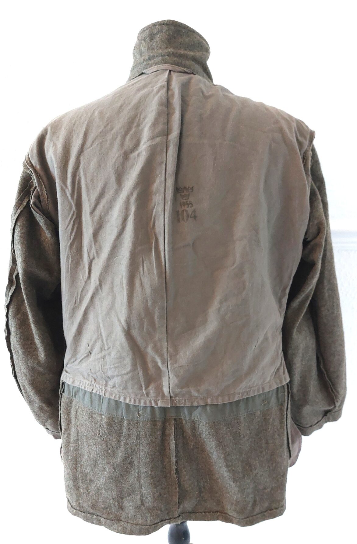 Swedish, Dated 1955, Swedish Army M39 Wool Field Jacket, Tre Kronor Buttons, Derber Maker, Size 104 - Image 18