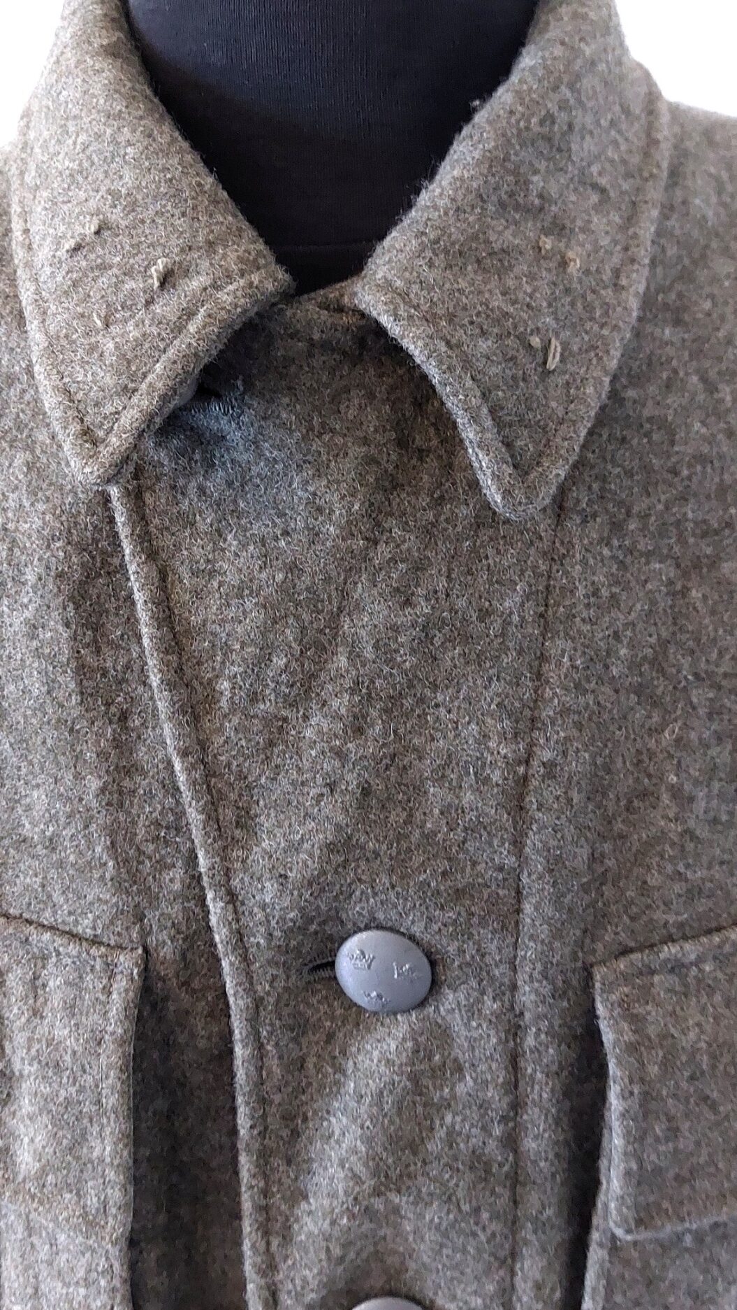 Swedish, Dated 1955, Swedish Army M39 Wool Field Jacket, Tre Kronor Buttons, Derber Maker, Size 104 - Image 2
