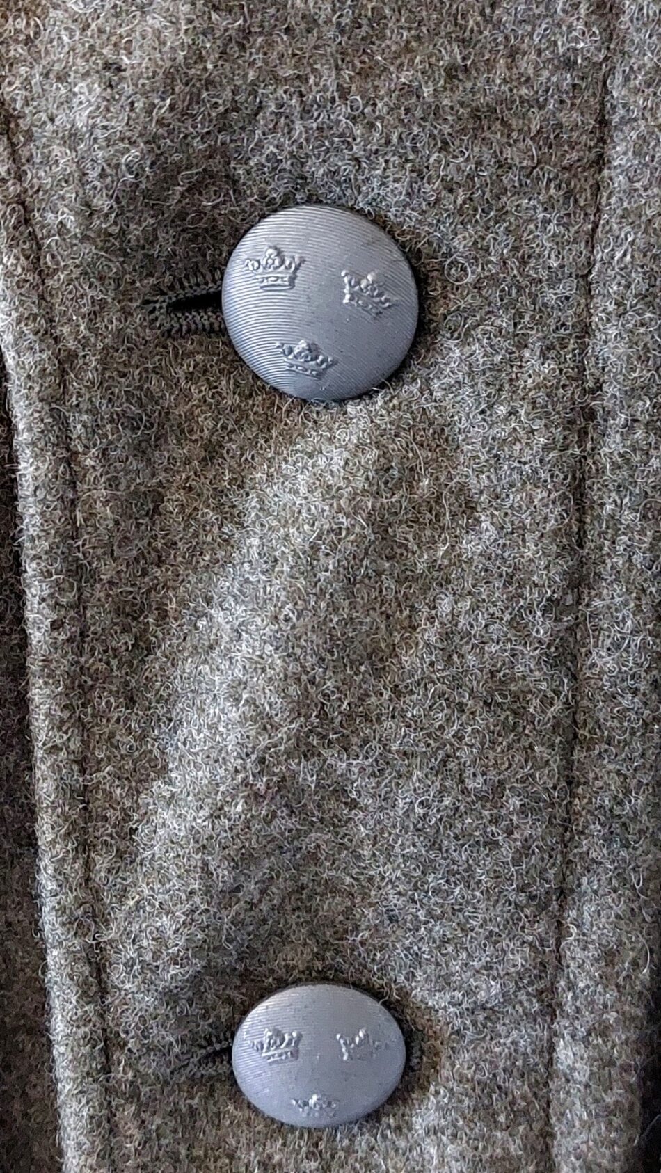 Swedish, Dated 1955, Swedish Army M39 Wool Field Jacket, Tre Kronor Buttons, Derber Maker, Size 104 - Image 3
