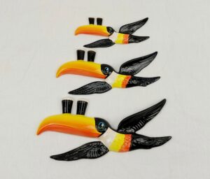 Three Carlton Ware Guinness Toucan Wall Plaques