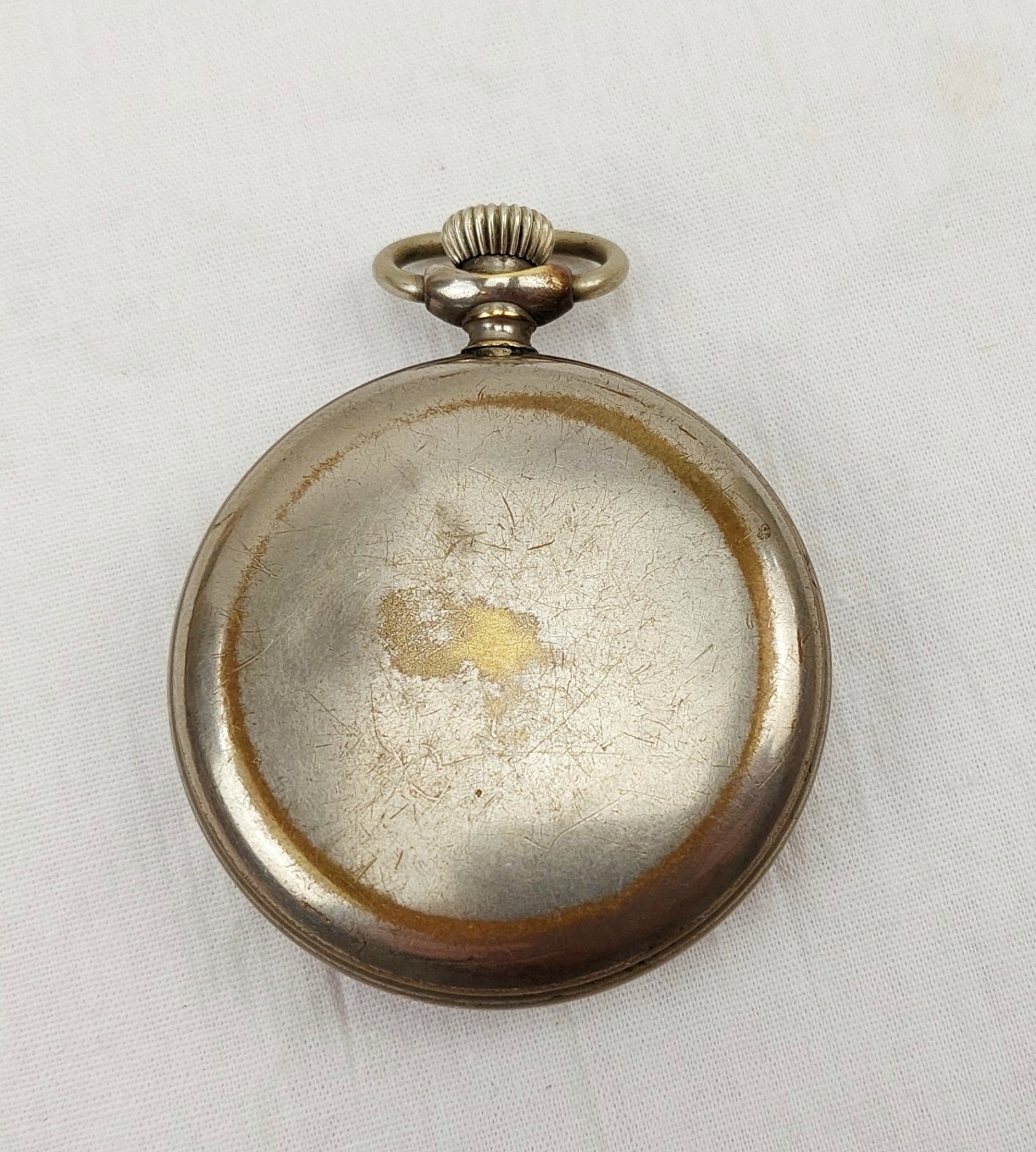 Top Wind 1920s Chromed Brass Ingersoll Yankee Pocket Watch - Image 4