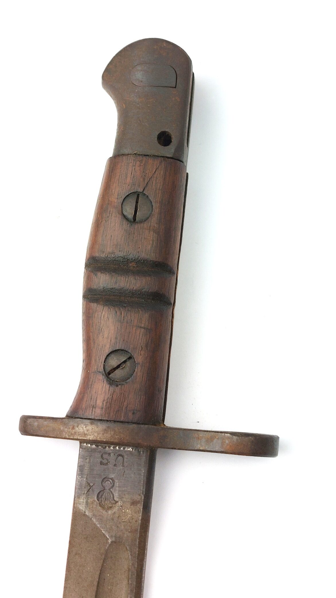 US, WW1 - Dated 1917, Winchester Model 1917 Bayonet with 1st Pattern Maxim Scabbard and WW2 British P39 Emergency Frog - Image 8