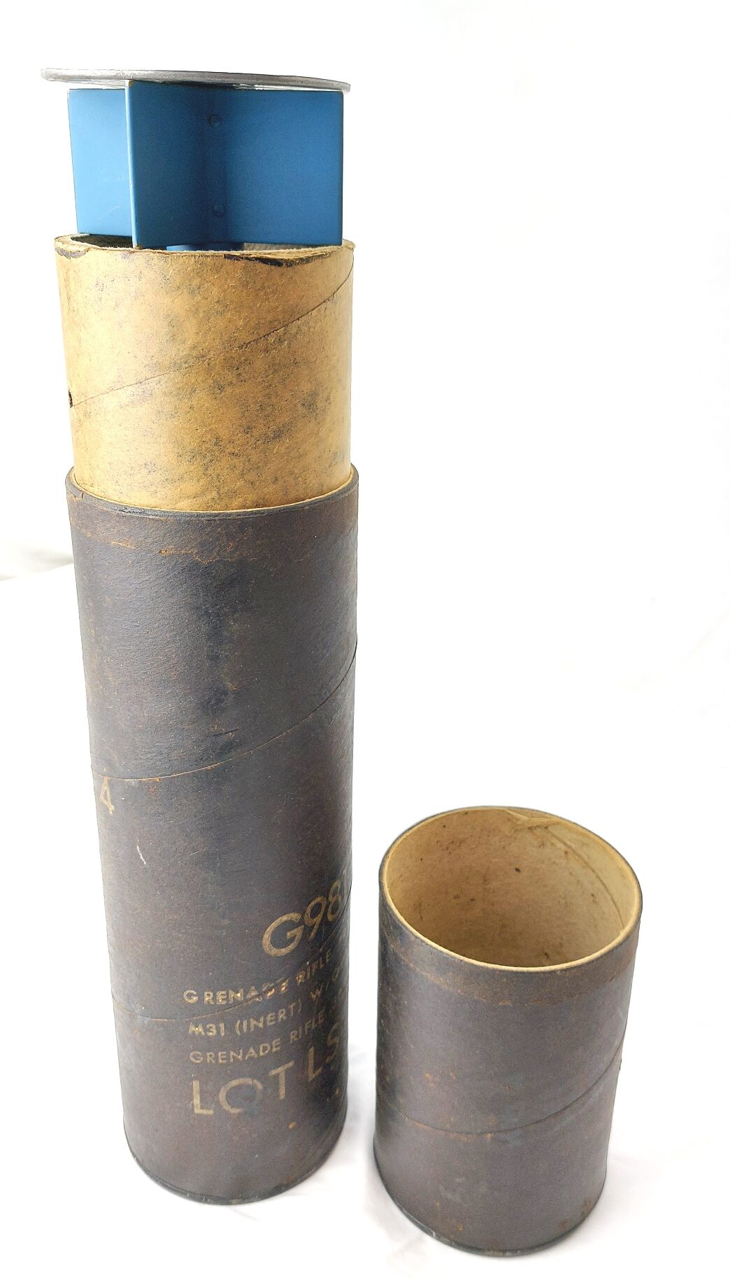 US, Vietnam Era, Practice Rifle Grenade M31 (Inert), Dated Oct 1963, with Period US G981 Rifle Grenade Transit Container - Image 12