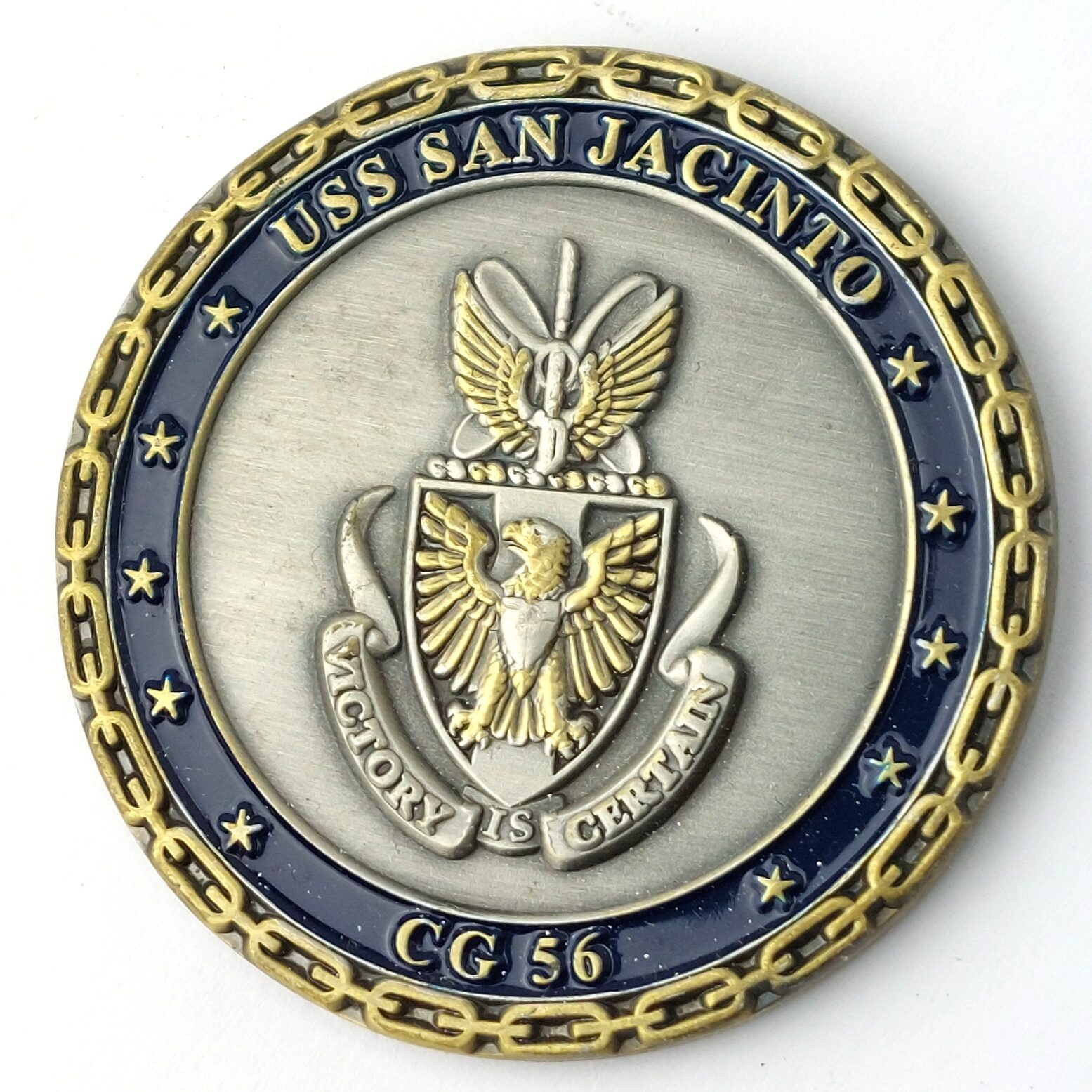 US Navy, Modern, USS San Jacinto (CG-56) Challenge Coin, Ticonderoga-Class Guided Missile Cruiser - Image 2