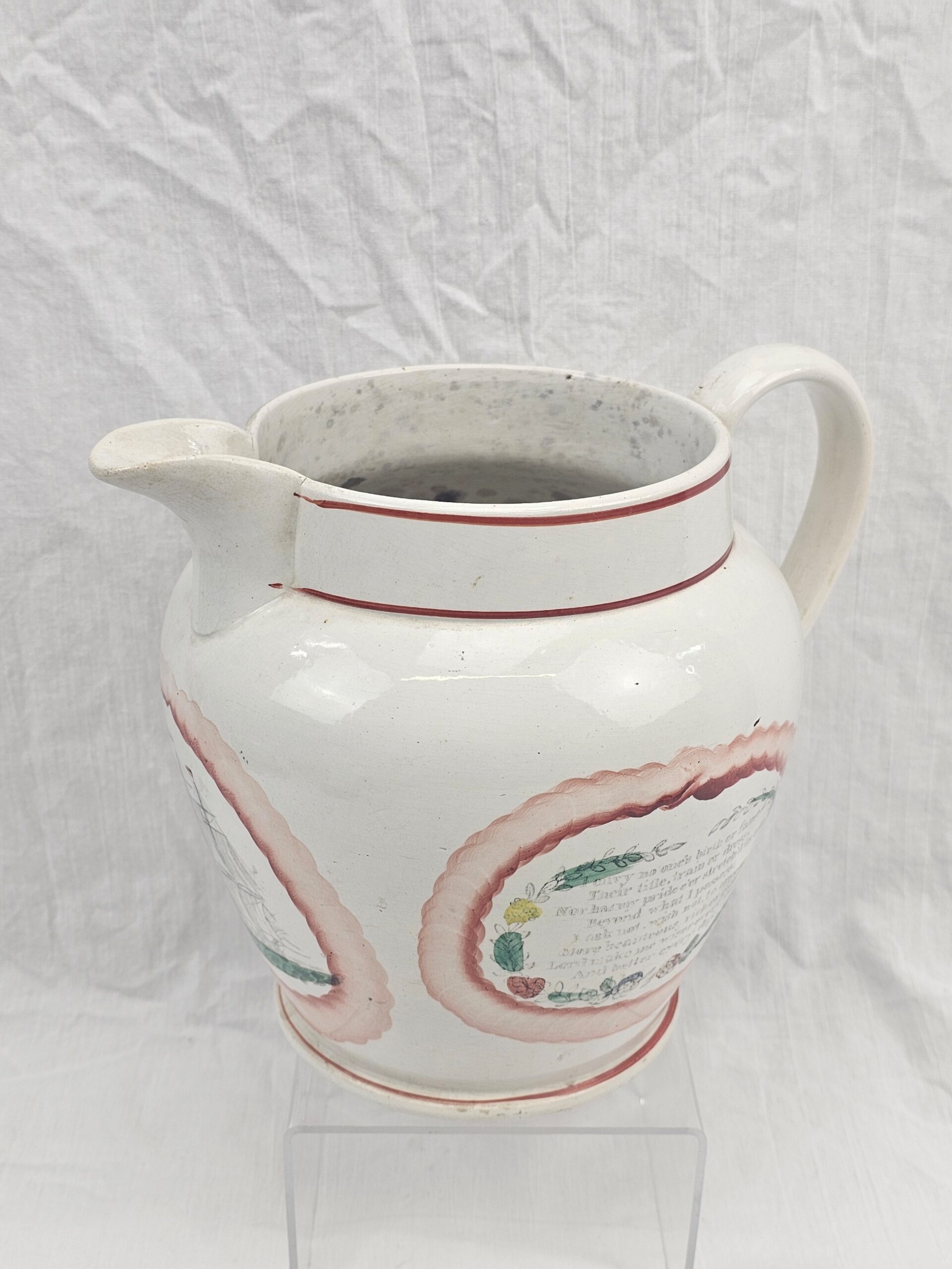 c1850 Scotts Sunderland Sailors In Stormy Seas Large Jug