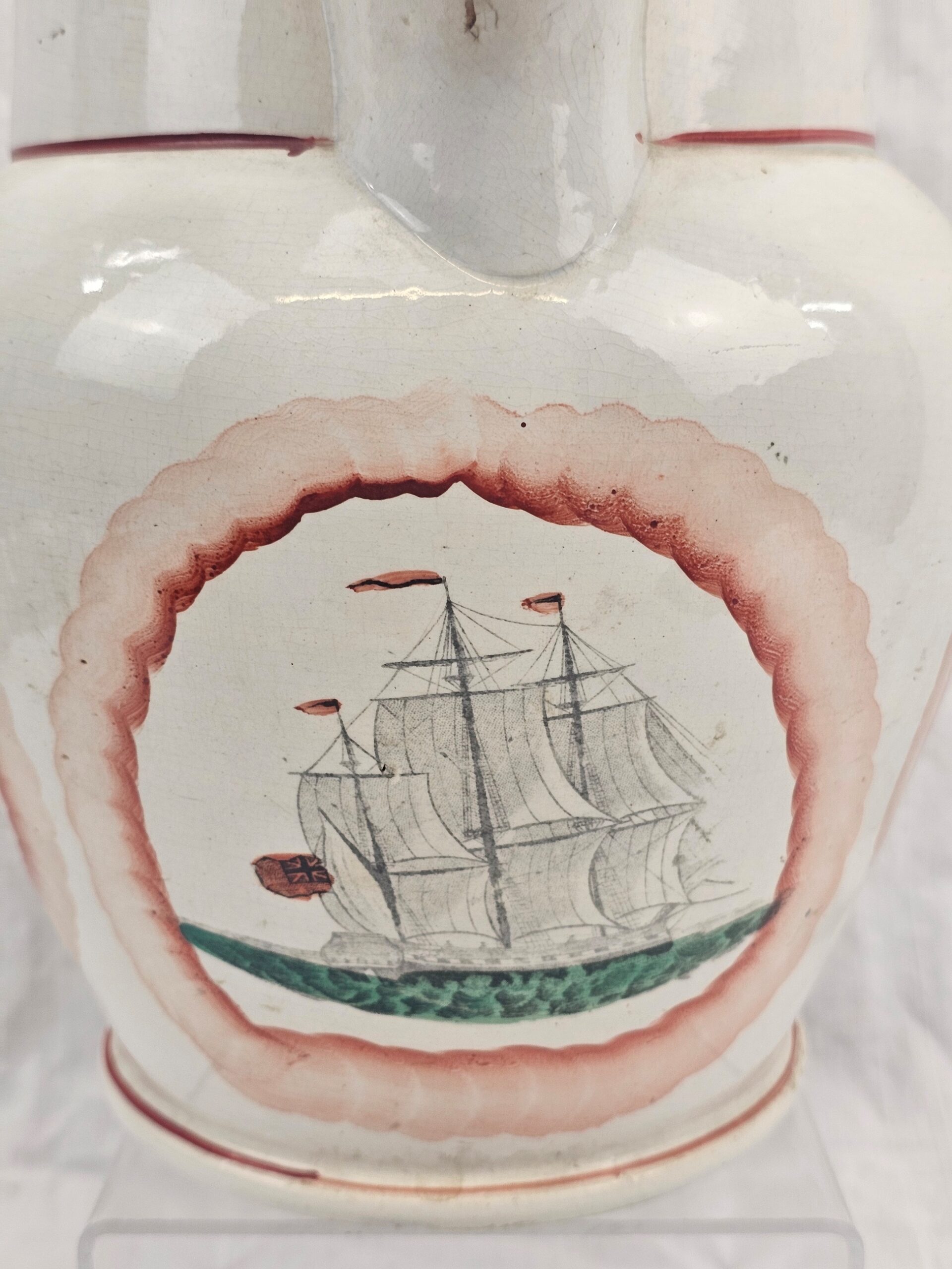 c1850 Scotts Sunderland Sailors In Stormy Seas Large Jug - Image 8