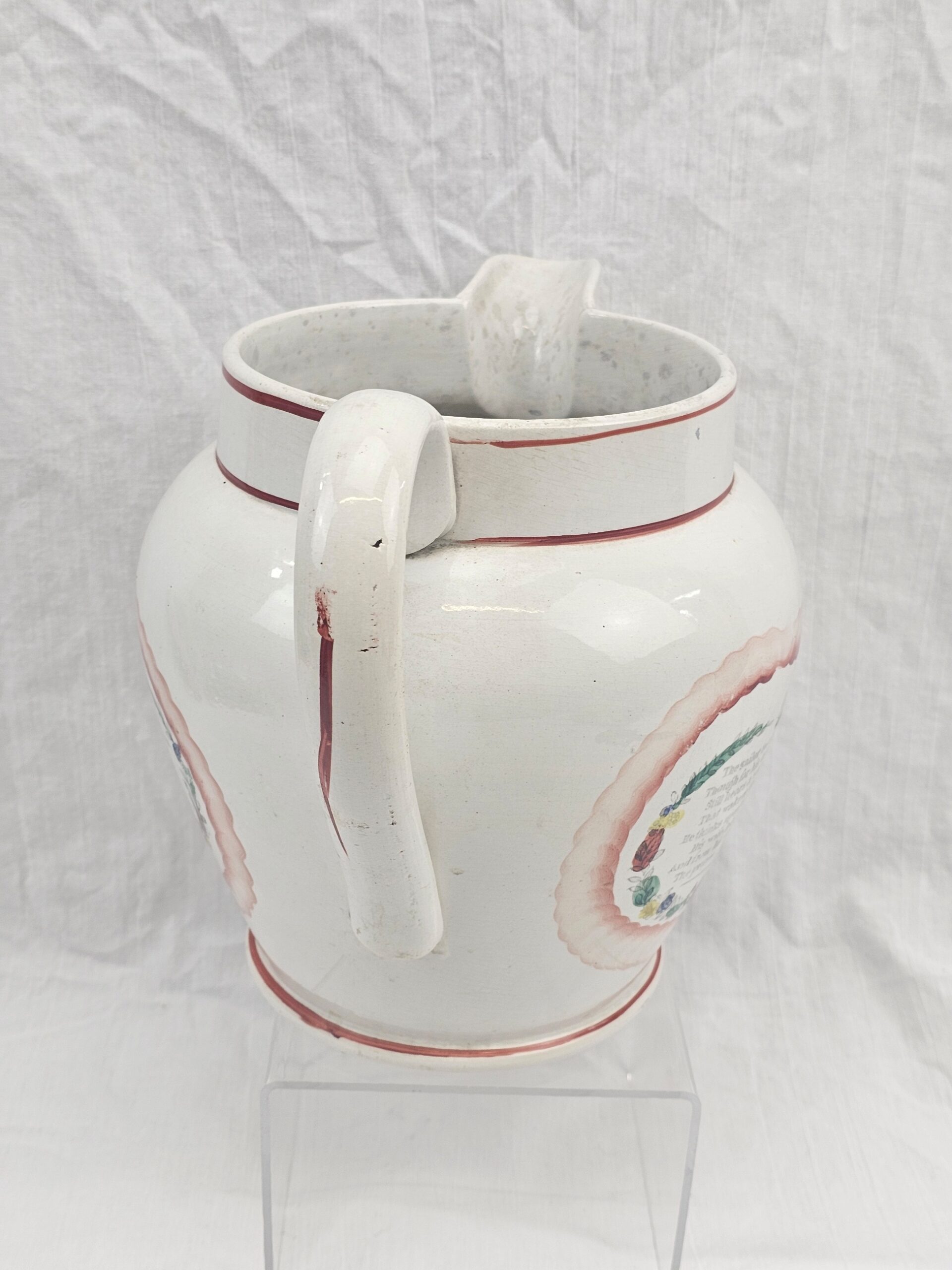 c1850 Scotts Sunderland Sailors In Stormy Seas Large Jug - Image 3