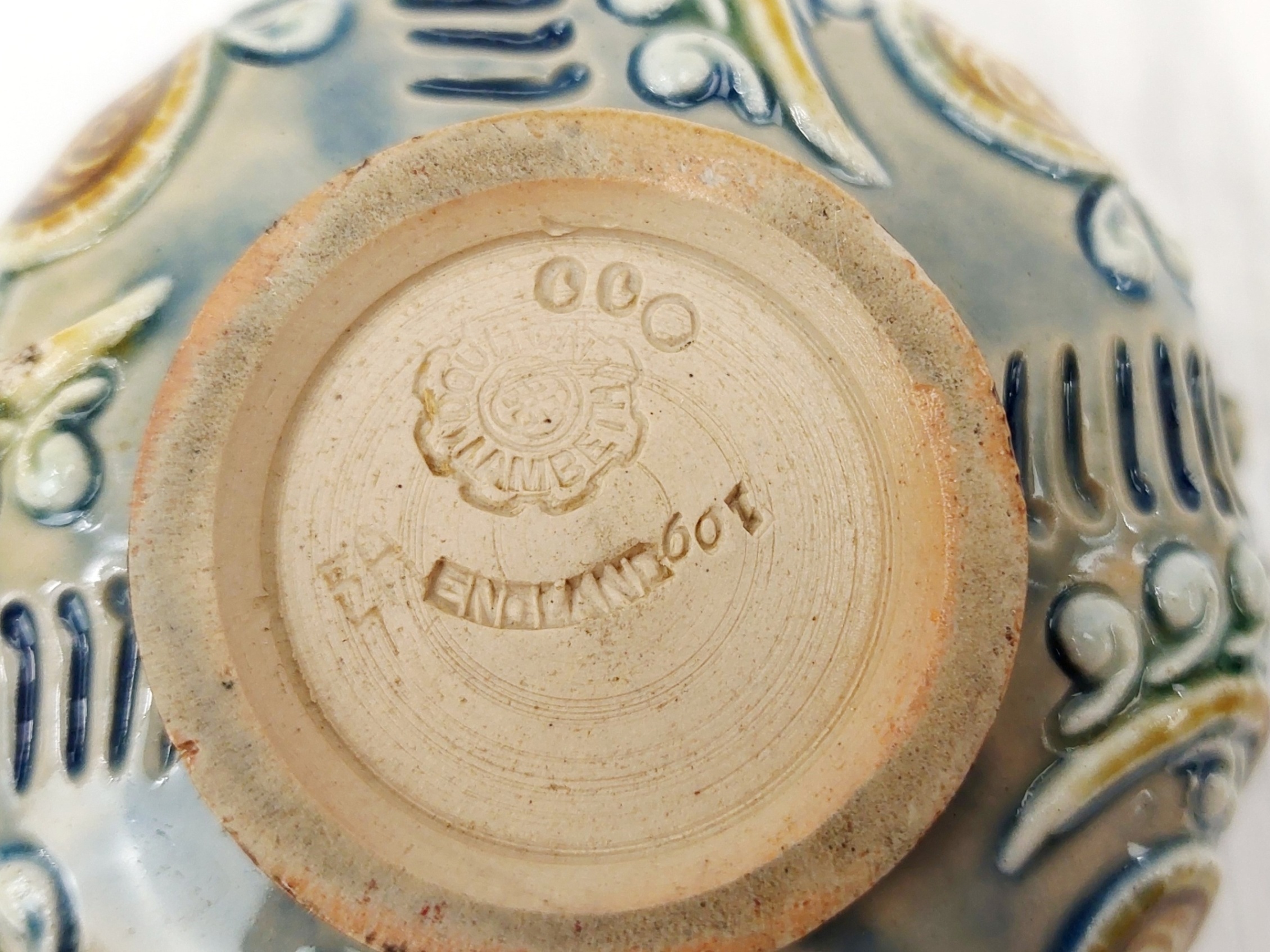 c1880 Art Nouveau Doulton Lambeth Frilled Rim Pot - Image 9