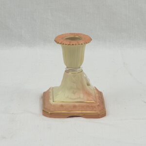 c1900 Locke And Co Worcester Blush Ivory Squat Candlestick