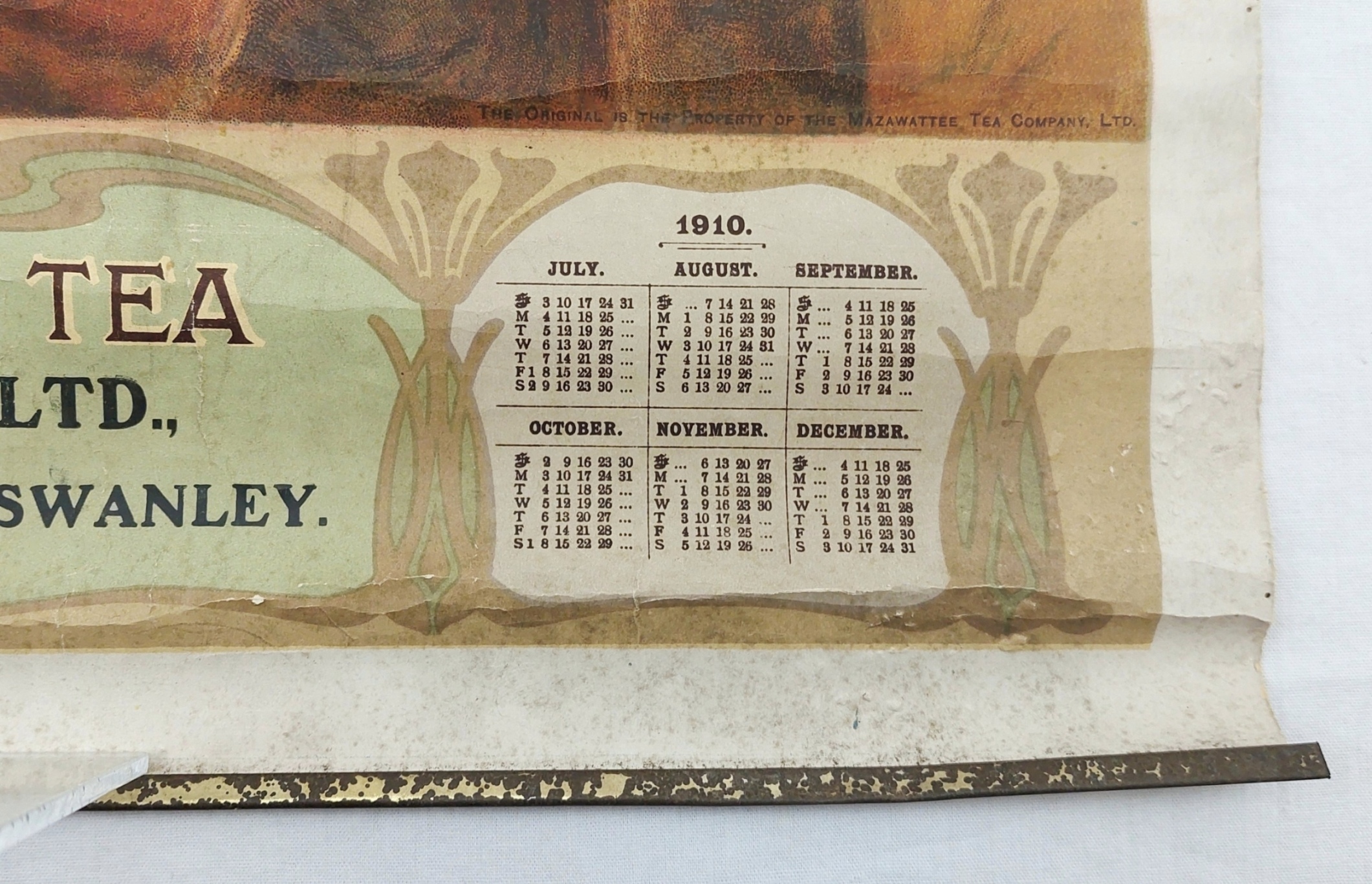 1910 Mazawattee Tea Advertising Calendar - Image 8