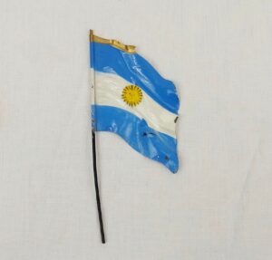 1930s Tinplate Toy Flag Of Argentina