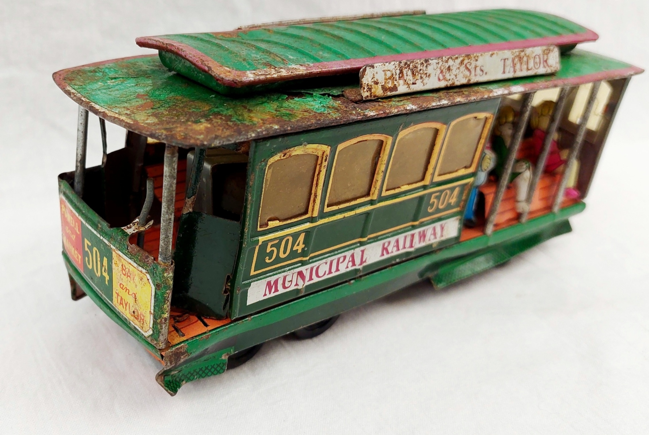 1950s Modern Toys Of Japan Tinplate 504 San Francisco Cable Friction Tram Car - Image 2