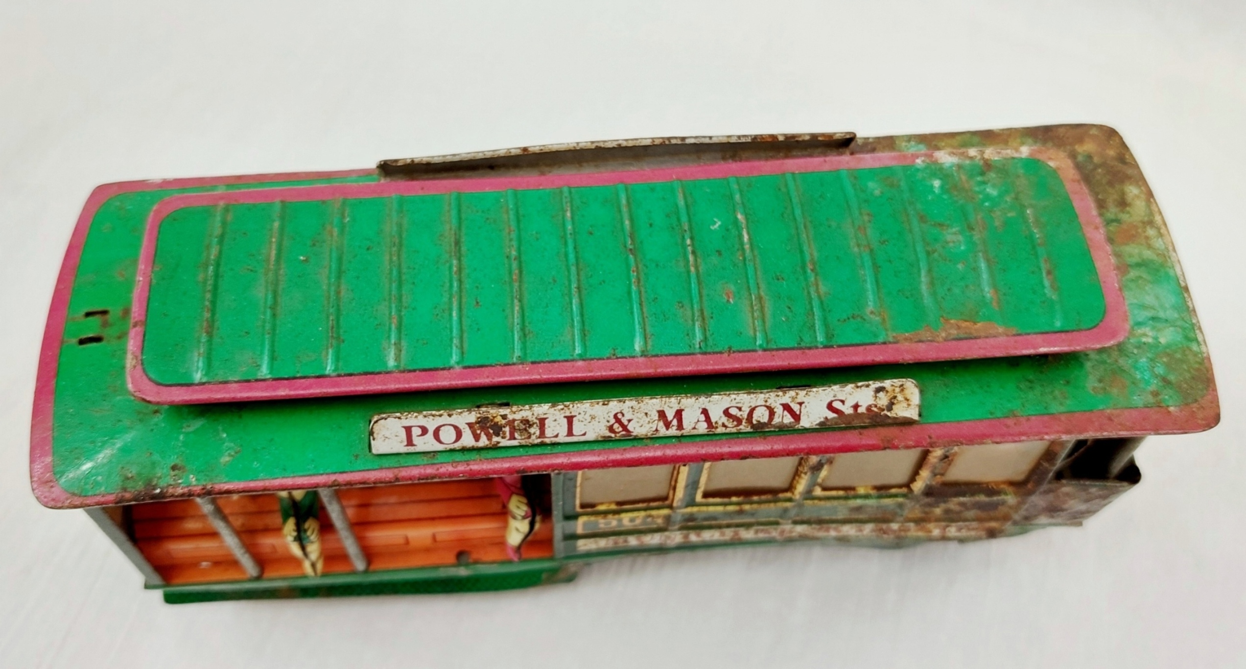 1950s Modern Toys Of Japan Tinplate 504 San Francisco Cable Friction Tram Car - Image 8