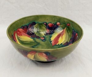 1950s Moorcroft Leaf And Berries Pattern Bowl