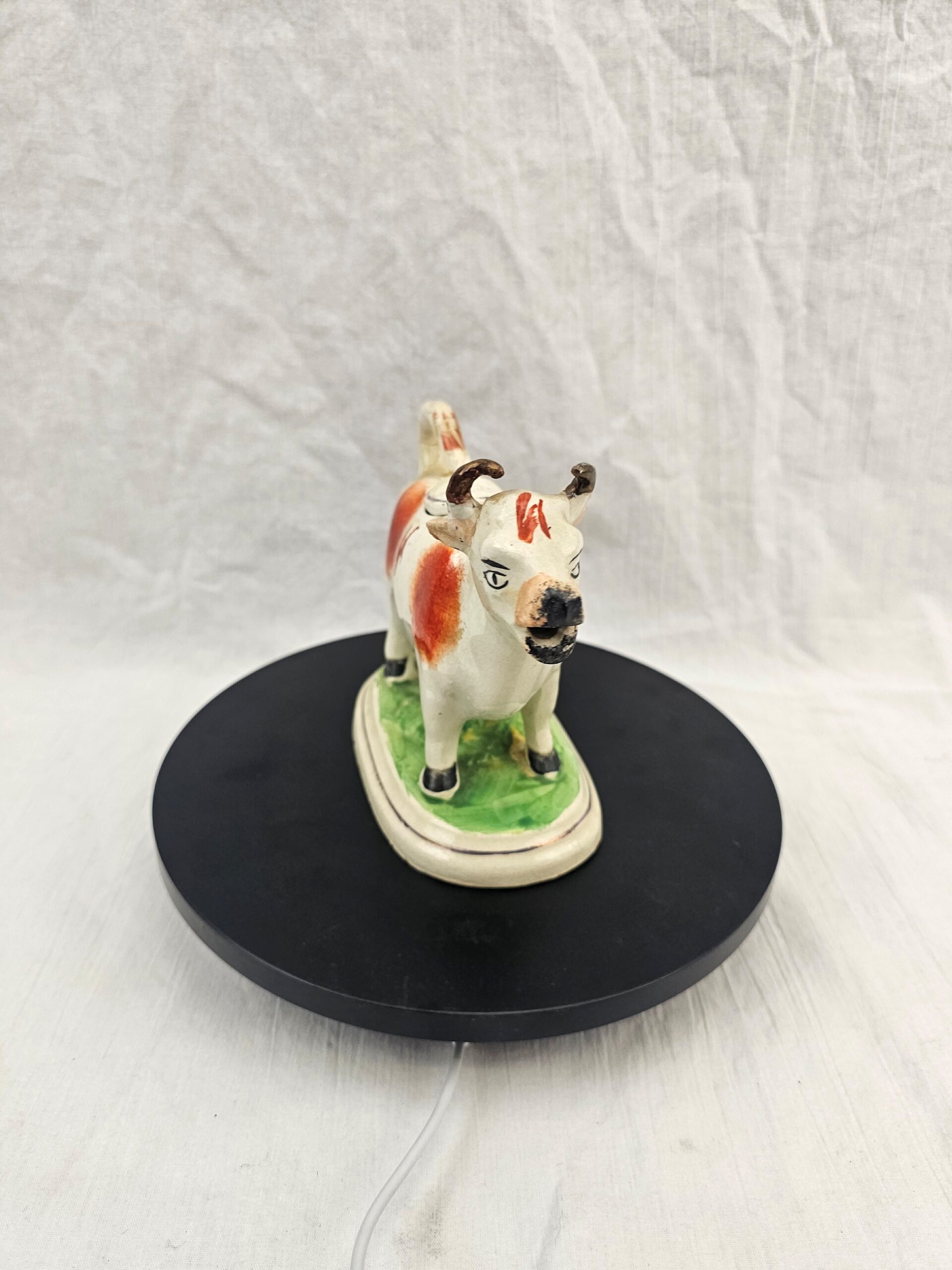 19th Century Staffordshire Pottery Cow Creamer - Antique English Earthenware - Image 2